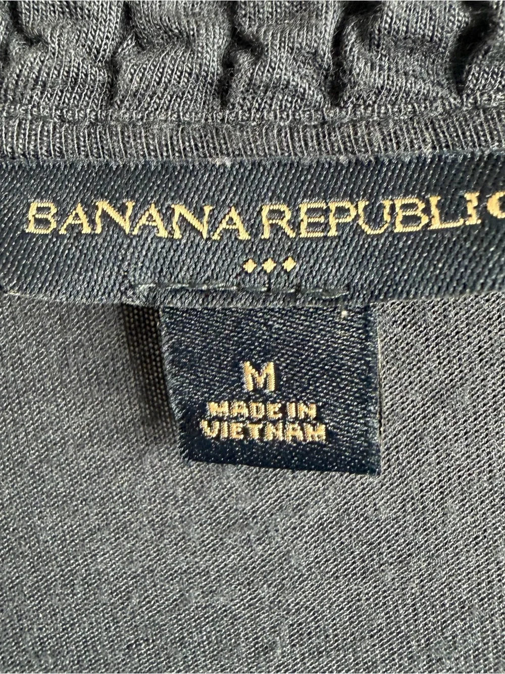 Banana Republic Navy Boatneck Relaxed Peasant Blouse